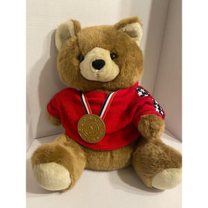 Vintage 1995 Team Belkie USA Teddy Bear Plush Stuffed Animal